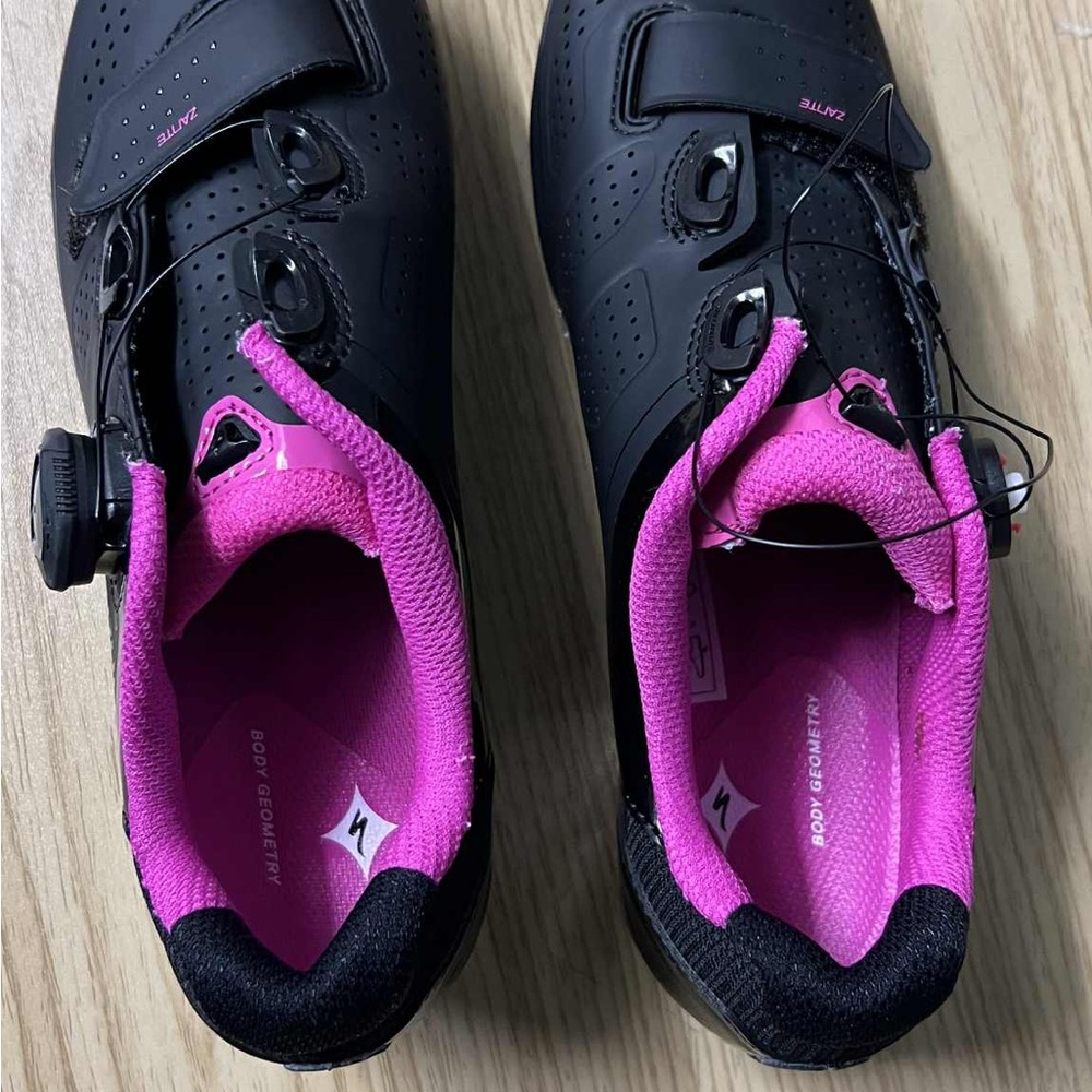 Specialized Black and Pink Cycling Shoes